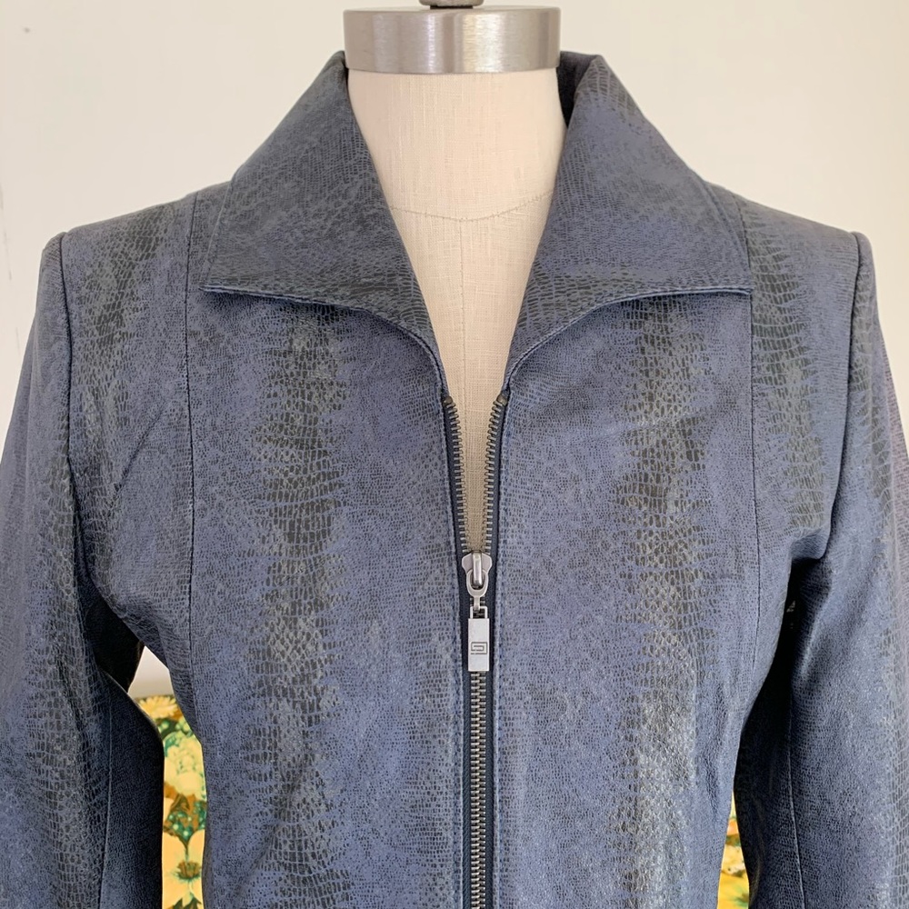 Guillaume 100% leather jacket snake print size S